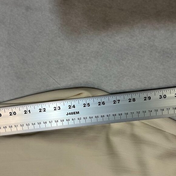 Theory Treeca Crepe Cropped Slim Leg Pants Ecru Off White Trousers 8 - Picture 7 of 12